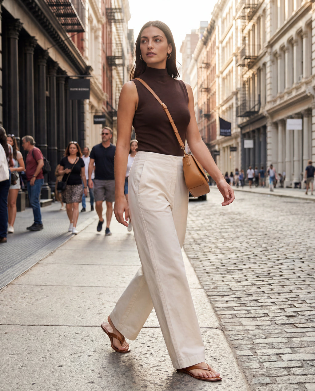 Mock Neck Sleeveless Knit Top
