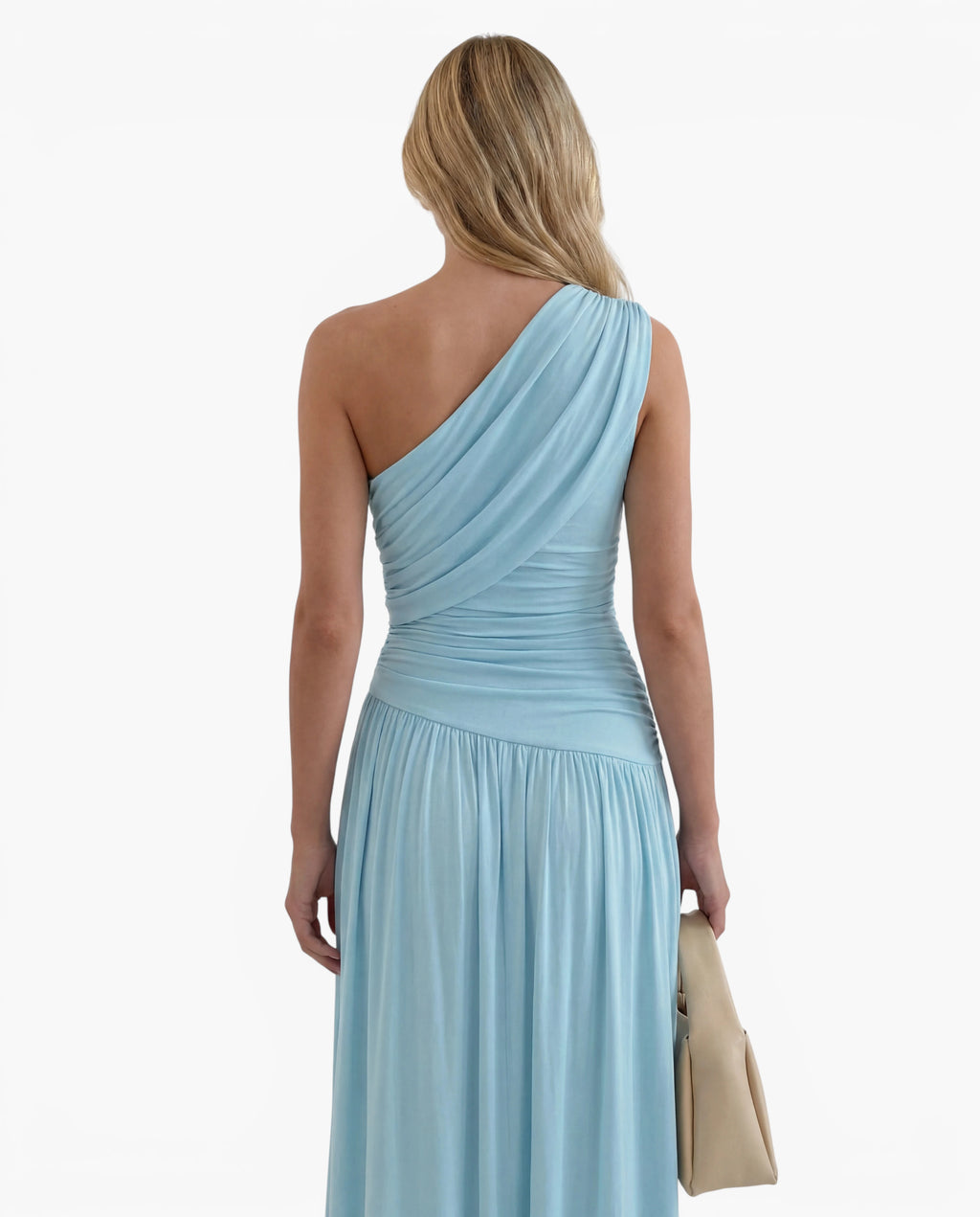 One Shoulder Draped Maxi Dress