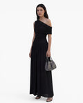 One Shoulder Draped Maxi Dress