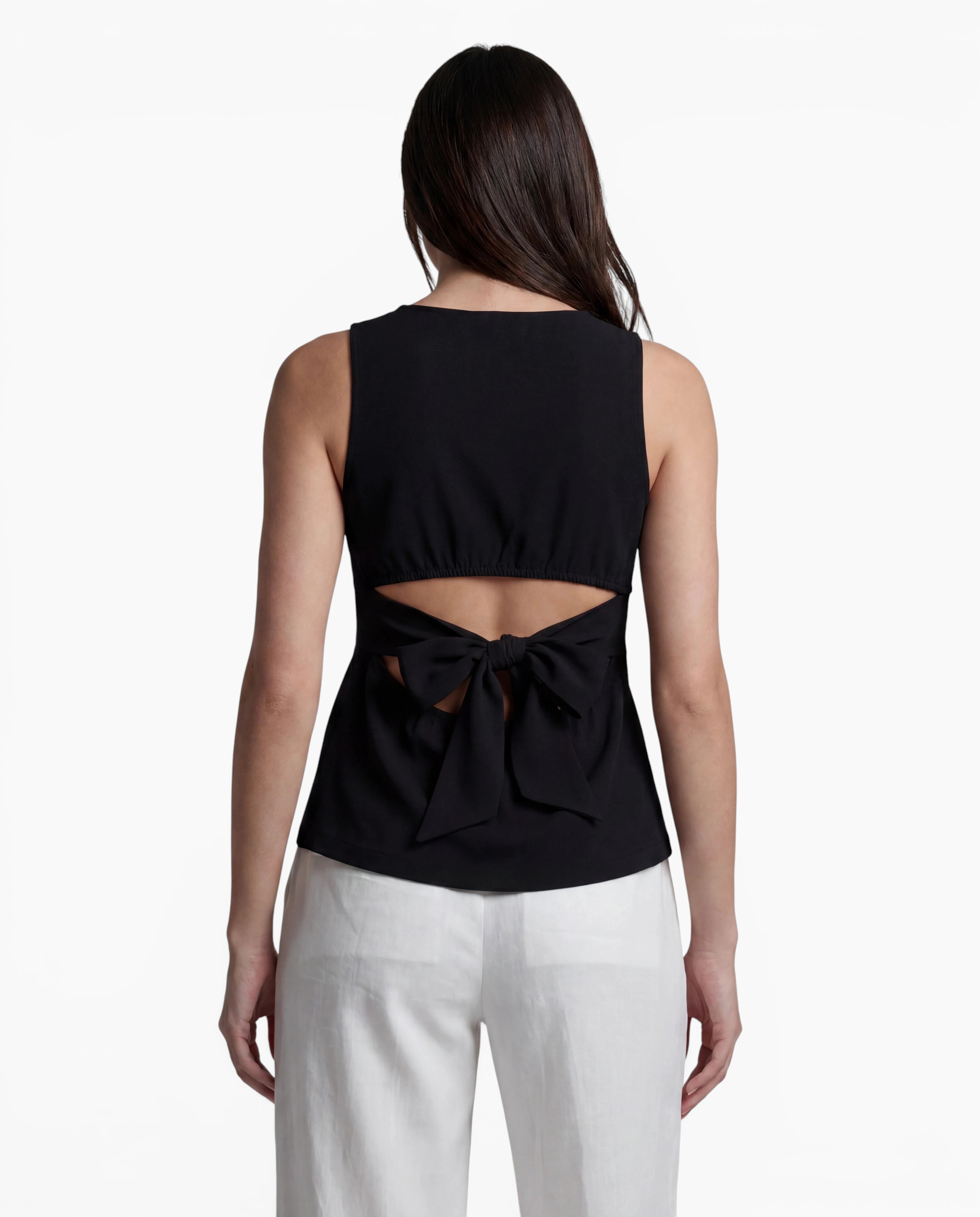Boat Neck Bow Back Tank Top