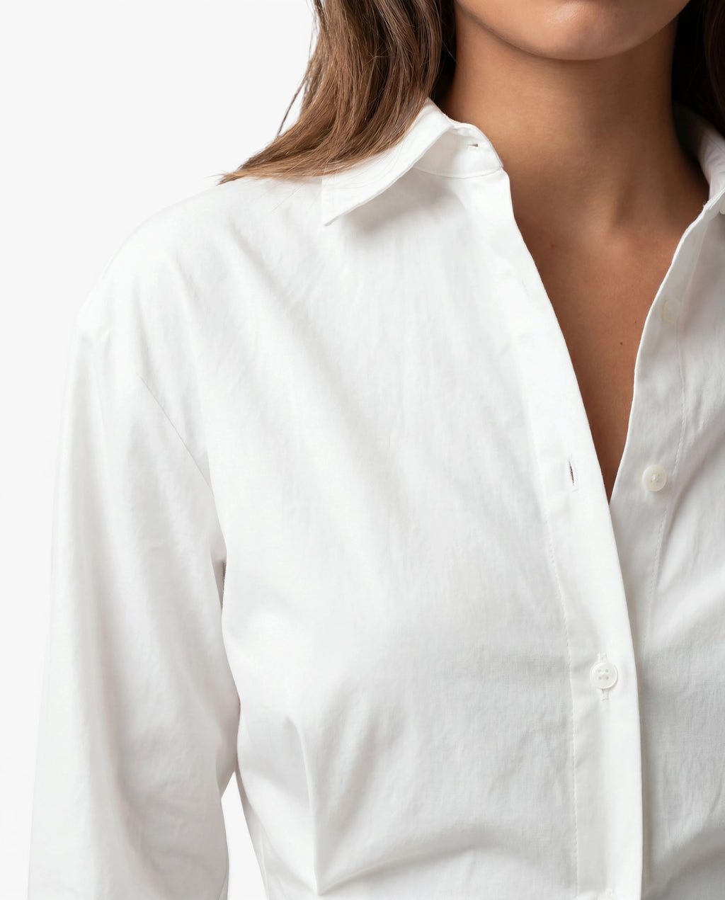 Sculpted Waist Button Down Shirt