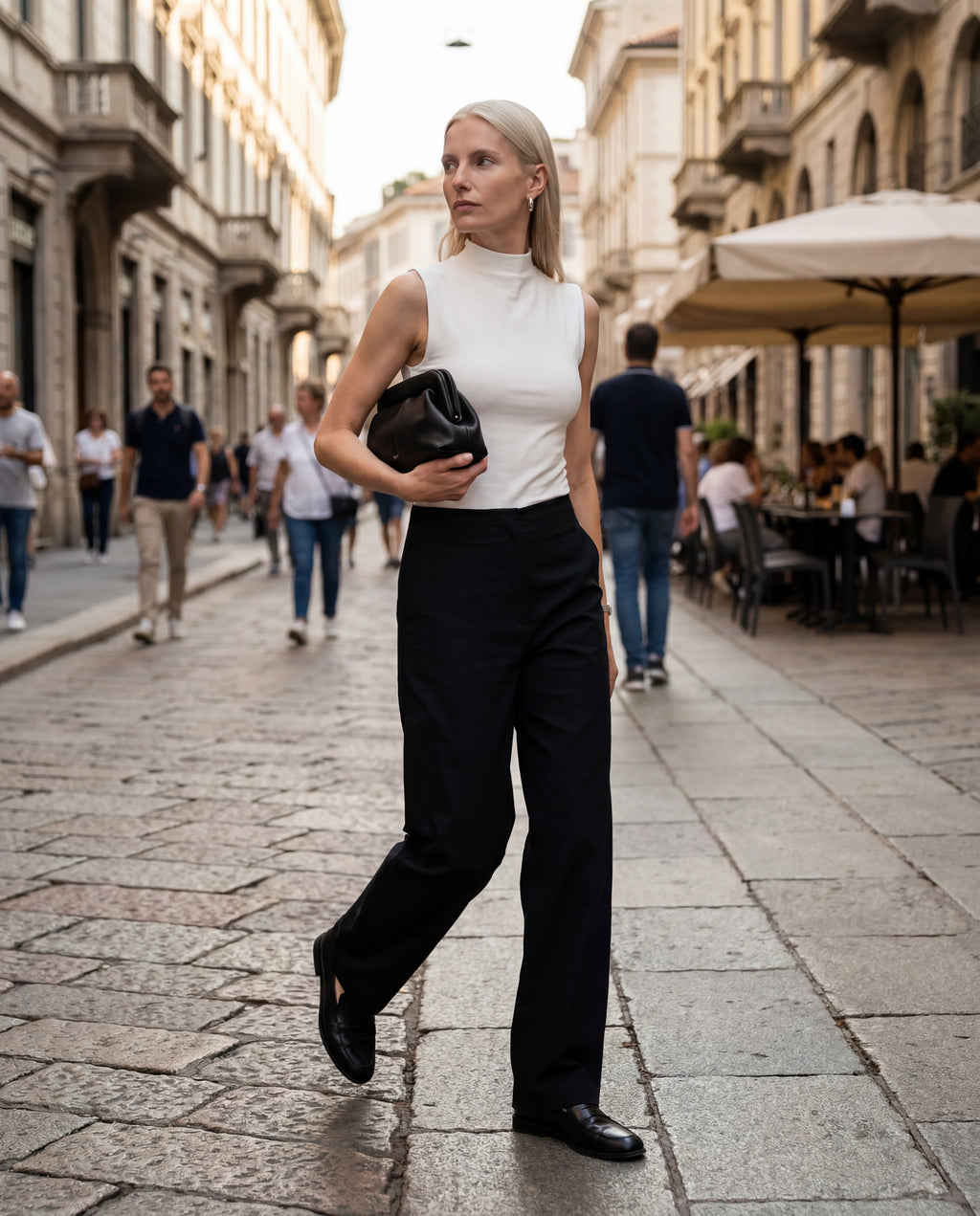 Mock Neck Sleeveless Knit Top
