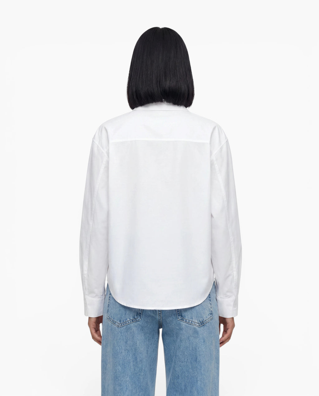Oversized Cotton Poplin Button Up Shirt
