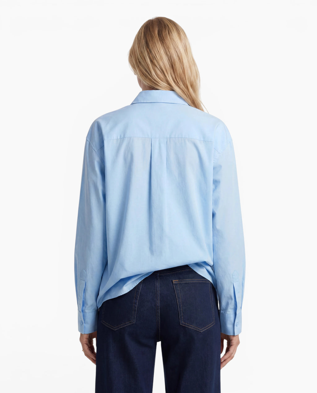 Oversized Cotton Poplin Button Up Shirt