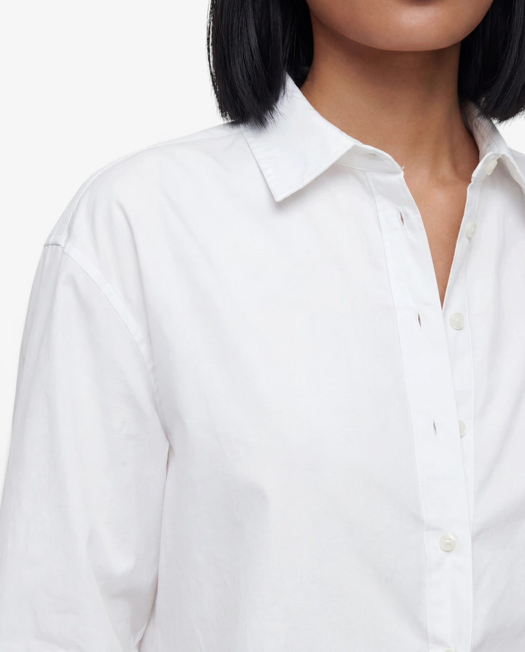 Oversized Cotton Poplin Button Up Shirt